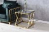 Picture of DIAMOND 55 Glass Top with Golden Stainless Steel Frame Side Table