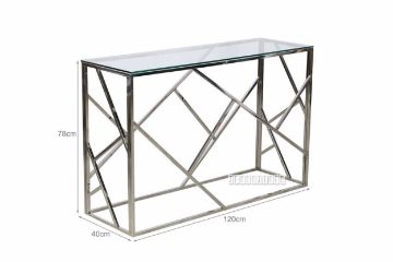 Picture of LELLA Rectangle Clear Glass Console Table