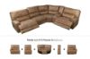 Picture of STARC Modular Power Recliner Sectional Sofa with Console (Air Leather in Sandstone Colour)