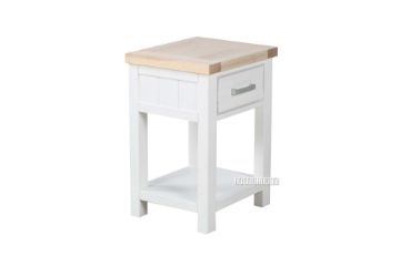 Picture of SICILY 1-Drawer Solid wood with Ash Top Bedside Table 