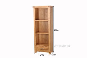 Picture of WESTMINSTER 180x70cm Solid Oak Bookshelf