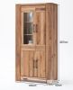 Picture of [FLOOR MODEL CLEARANCE] CARDIFF Tall & Wide Display Cabinet *Solid European Wild Oak & Made in Europe