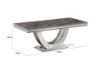 Picture of NUCCIO 130 Marble Top Stainless Steel Coffee Table (Dark Grey)