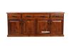 Picture of DROVER Blackwood 4 Door Buffet and 4 Door Solid Pine Hutch - 4 Door Hutch