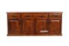 Picture of DROVER Blackwood 4 Door Buffet and 4 Door Solid Pine Hutch - 4 Door Hutch