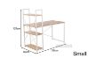 Picture of CITY Desk with Shelf (White) - 120cm