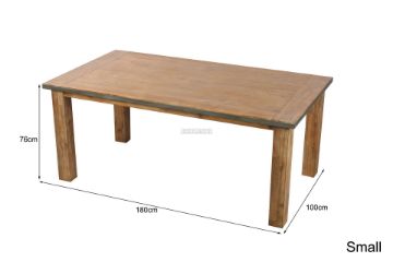 Picture of KANSAS 1.8M/2.1M 7PC Dining Set (Acacia Wood)