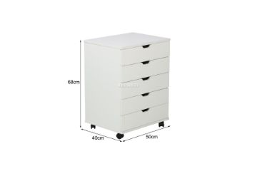 Picture of WOOSTER 5-Drawer File Cabinet (White)