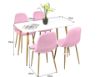 Picture of OSLO 5PC Dining Set (Pink Velvet)