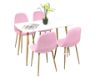 Picture of OSLO 5PC Dining Set (Pink Velvet)