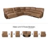 Picture of STARC Modular Power Recliner Sectional Sofa with Console (Air Leather in Sandstone Colour)