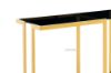 Picture of TANGO Glass Top Gold Stainless Frame Console Table (Black)