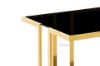 Picture of TANGO Glass Top Golden Stainless Frame End Table (Black)