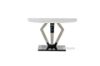 Picture of NUCCIO 150 Half Moon MARBLE TOP STAINLESS STEEL CONSOLE TABLE