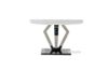 Picture of NUCCIO 150 Half Moon Marble Top Stainless Steel Console Table