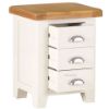 Picture of COCAMO 3 Drawer Oak Top Bedside Table (Grey)