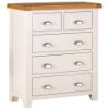 Picture of COCAMO Oak Top 2 Drawer 3 Chest / Tallboy (Grey)