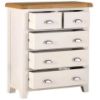 Picture of COCAMO Oak Top 2 Drawer 3 Chest / Tallboy (Grey)