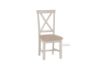 Picture of COCAMO Cross Back Fabric Seat Oak Dining Chair (Grey)