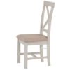 Picture of COCAMO Cross Back Fabric Seat Oak Dining Chair (Grey)