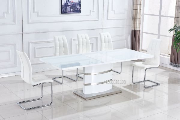 Picture of OUTRIDER 140-180 Extension Dining Table (White Gloss)