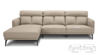 Picture of SIKORA Genuine Leather Sectional Sofa - Facing Left