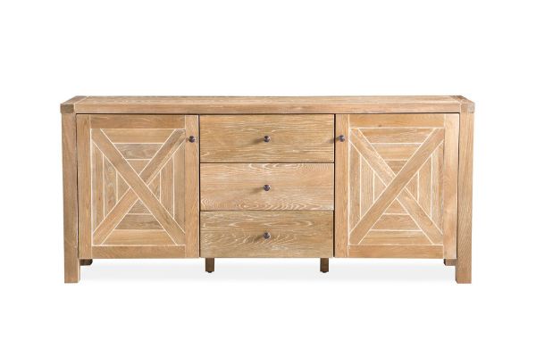 Picture of CORSICA 2 Door 3 Drawer Oak Veneer Buffet (Natural Wash)