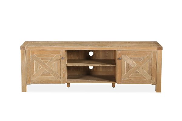 Picture of CORSICA 2 DR Oak Veneer TV Unit (Natural Wash)