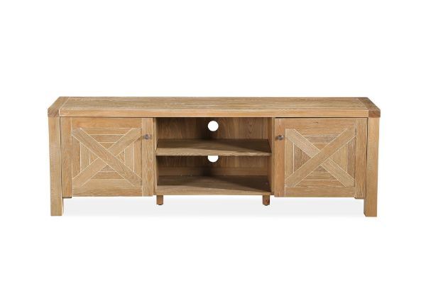 Picture of CORSICA 2 DR Oak Veneer TV Unit (Natural Wash)