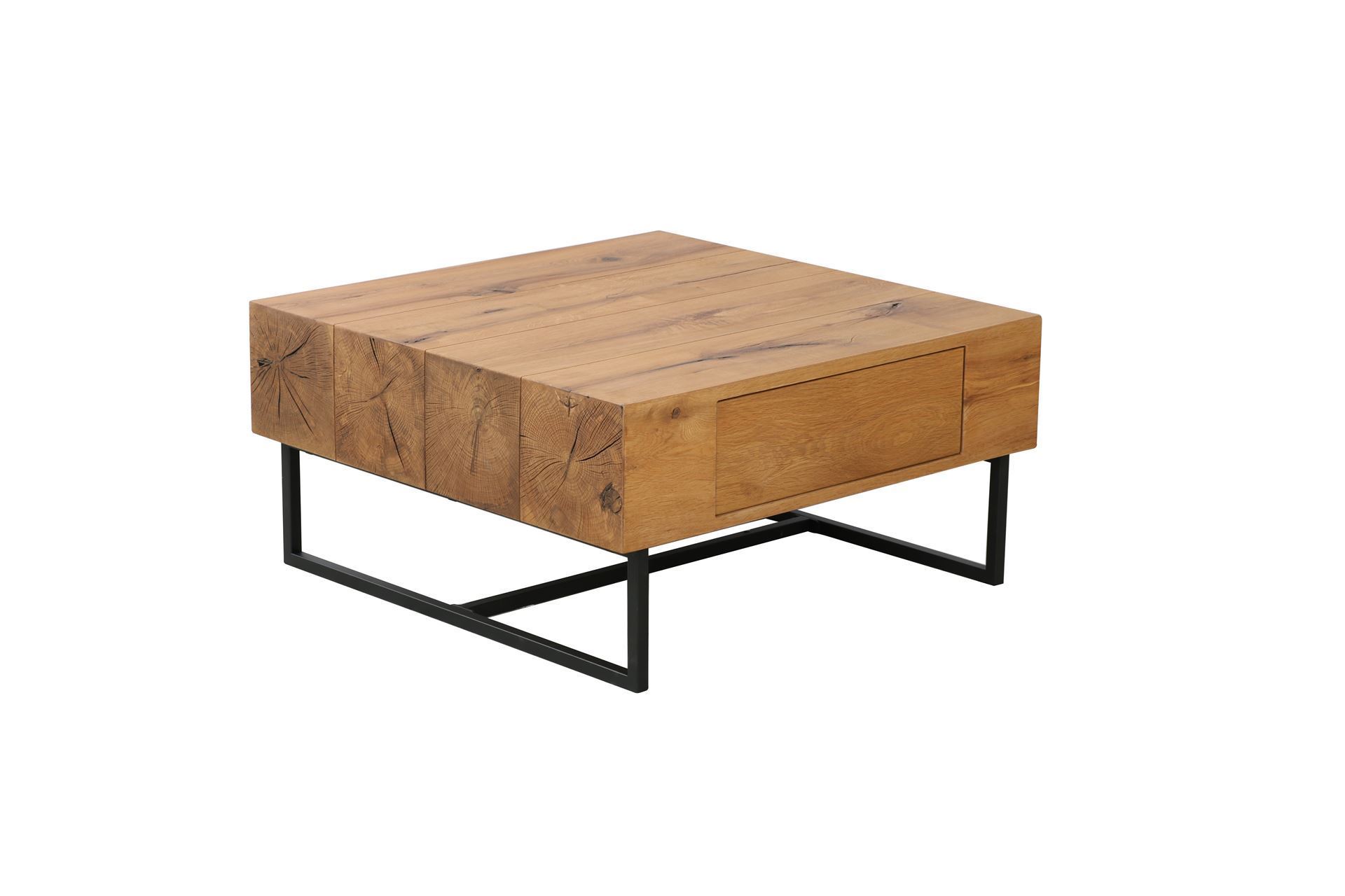 BYBLOS Square Oak Coffee Table (Light Oak Colour)