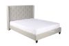 Picture of ELY Fabric Bed Frame in Queen/King Size (Light Grey)