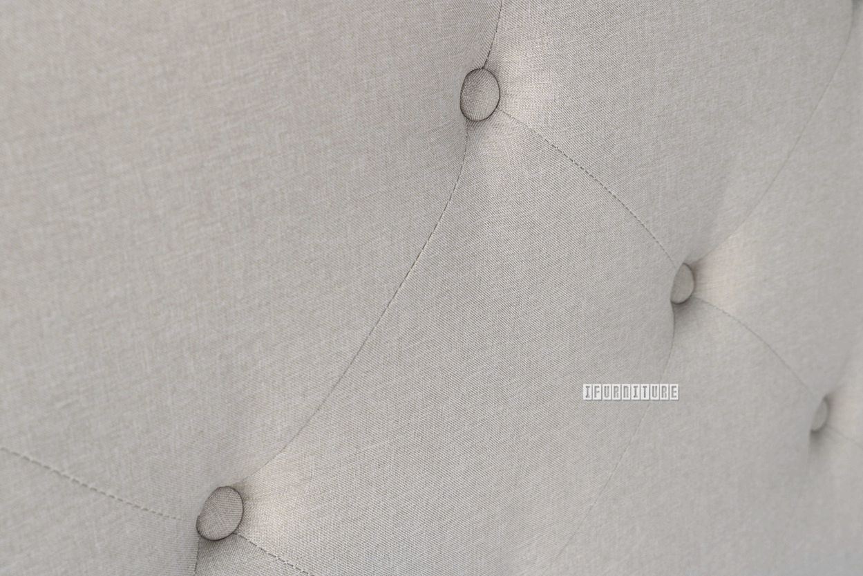 ELY Fabric Bed Frame in Queen/King Size (Light Grey)