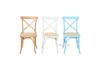 Picture of ALBION Solid Beech Cross Back Dining Chair with Rattan Seat (White)