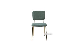 Picture of LASKY Gold Frame Fabric Dining Chair (Green) - Single