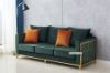 Picture of PARMA 1 & 3 Seater Stainless Steel Frame Velvet Sofa Range (Green)