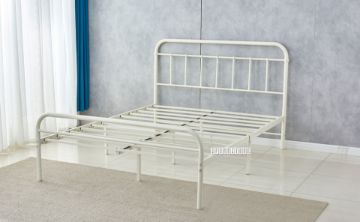 Picture of FLEMINGTON Steel Frame Bed Frame (White) - Double