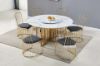 Picture of MARBELLO 140 Round Marble Top Stainless Steel Dining Table (Gold)