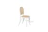 Picture of SYDNEE Solid Beech Rattan Back and Seat Dining Chair *White