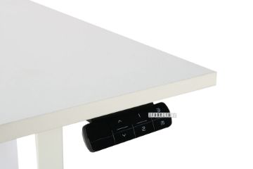 Picture of UP1  150/160/180 HEIGHT ADJUSTABLE STRAIGHT DESK *WHITE TOP WHITE BASE - 180 Top 695-1185mm Adjustable