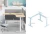 Picture of UP1 L-SHAPE Adjustable Height Desk (Oak Top White Frame) - 695-1185mm (160 Top)