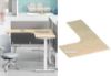 Picture of UP1 150/160 L-SHAPE Adjustable Height Desk (Oak Top White Base)
