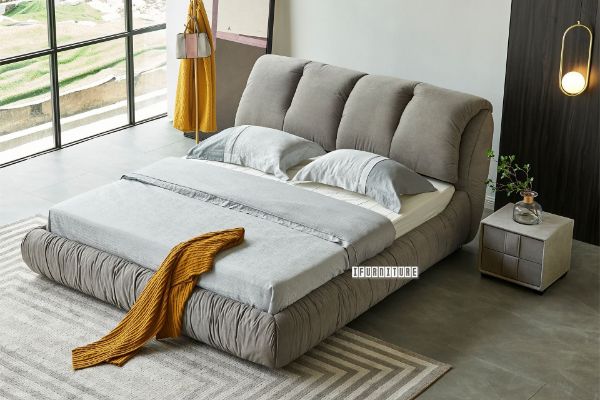 Picture of IBIZA Platform Bed Frame In Queen/Super King Size (Light Grey)