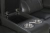 Picture of PASADENA Reclining Sofa Range in Air Leather (Grey)