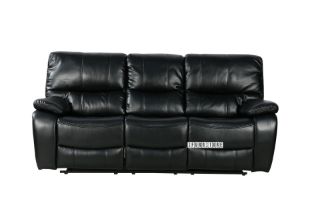 Picture of PASADENA Reclining Sofa (Black) - 3 Seat with Drop Down Console (3RR)