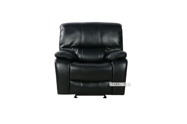 Picture of PASADENA Reclining Sofa (Black) - 1 Seat Rocking Recliner (1R)