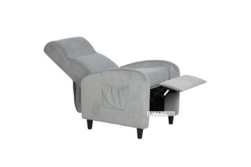 Picture of AMINAH Push Back Reclining Velvet Chair (Light Grey)