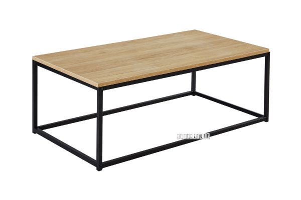 Henman 110 Rectangle Tabletop And Leg, Coffee Table Oak Top Black Legs