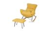 Picture of LOBSTER Fabric Rocking Chair With Footstool *Yellow