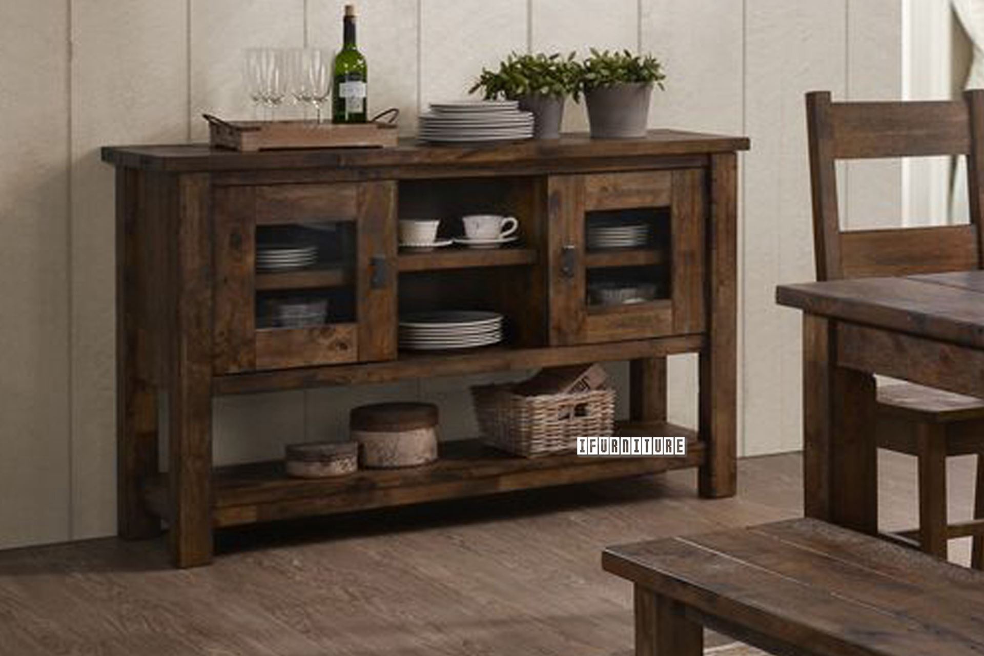 VENTURA 2 Doors 2 Shelves Oak Server