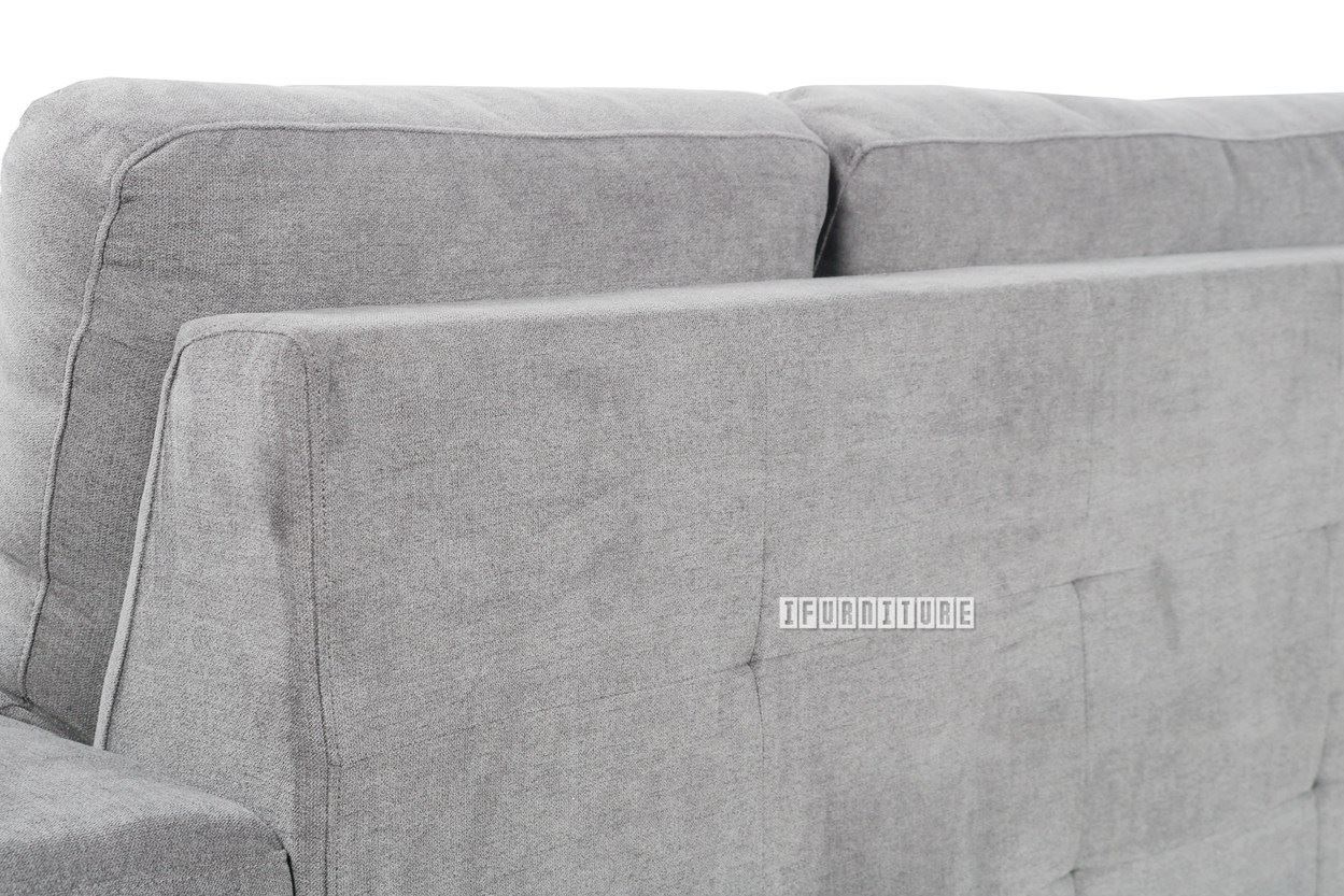 NEWTON Fabric Sectional Sofa (Light Grey) Chaise Facing Right without